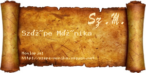Szépe Mónika névjegykártya